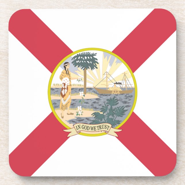 Florida Flag: Der Sonnenschein-Staat von Floridian Getränkeuntersetzer (Vorderseite)