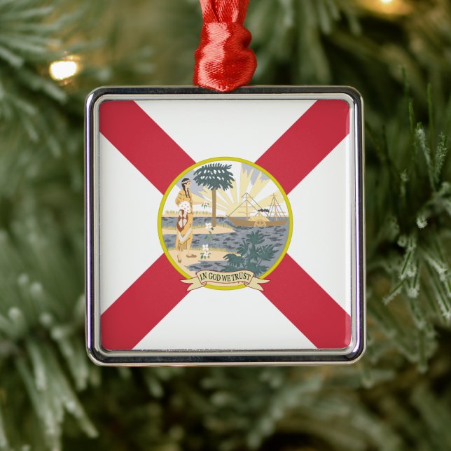 Florida Flag: Der Sonnenschein-Staat von Floridian Ornament Aus Metall (Baum)