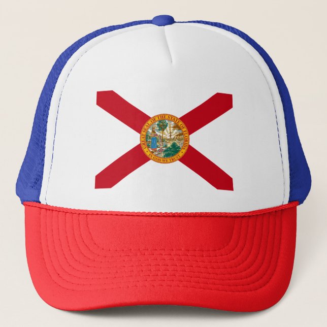 Florida Flag: Der Sonnenschein-Staat von Floridian Truckerkappe (Vorderseite)