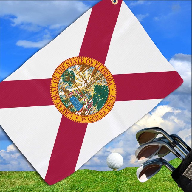 Florida Flag & Florida Staat USA Golf / Sportfans Golfhandtuch (Von Creator hochgeladen)