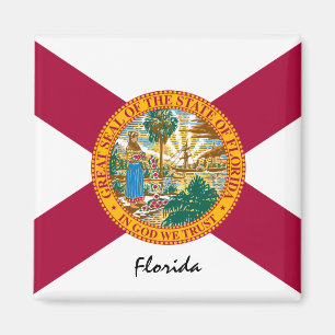Florida Flag & Florida Staat USA / Sport Magnet