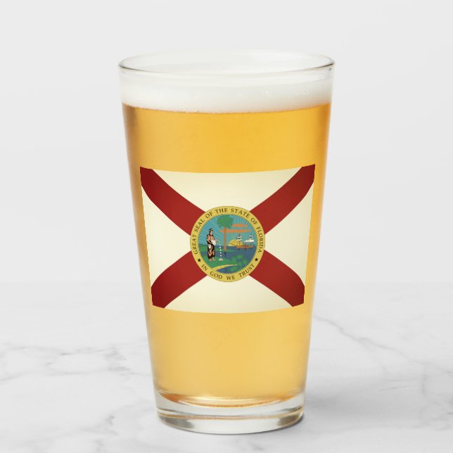 FLORIDA - Flag Glas (Vorne (Gefüllt))