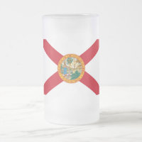 Florida Flag Mattierte Glass-Bier-Tasse