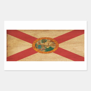 Florida Flag Rechteckiger Aufkleber