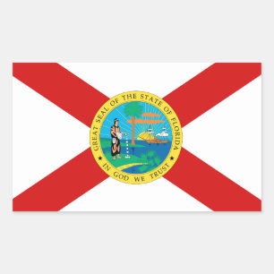 Florida Flag Rechteckiger Aufkleber