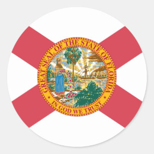 Florida Flag Runder Aufkleber