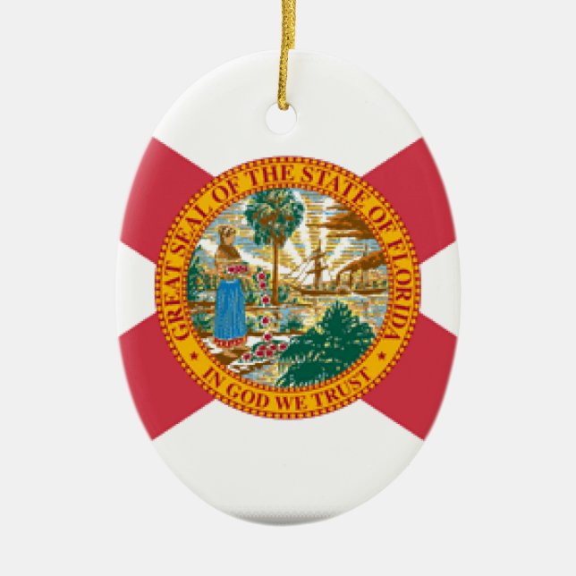 Florida-Flagge Keramikornament (Vorne)