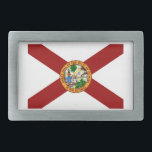 Florida-Flagge Rechteckige Gürtelschnalle<br><div class="desc">Flagge des Staat von Florida</div>