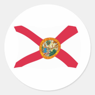Florida-Flaggen-Aufkleber Runder Aufkleber
