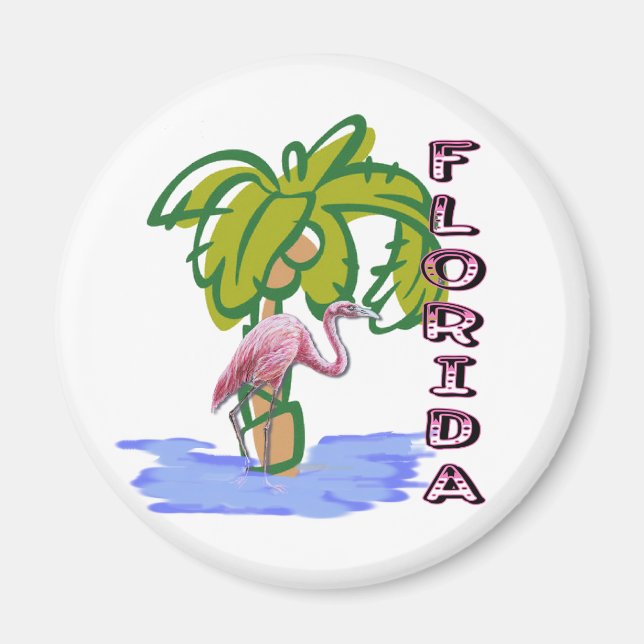 Florida Flamingo Magnet (Vorne)
