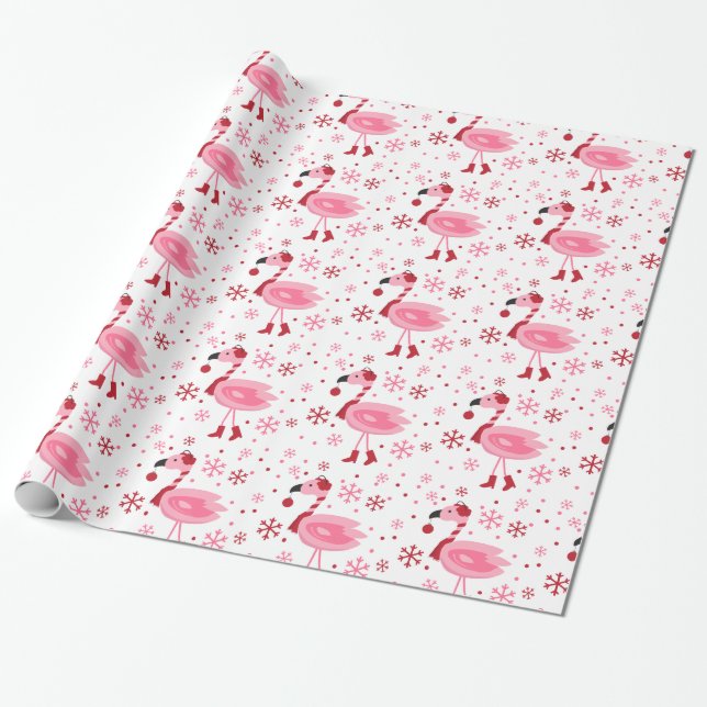 Florida-Flamingo-tropischer Geschenkpapier (Ungerollt)