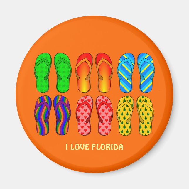 Florida: Flip Flops Magnet (Vorne)