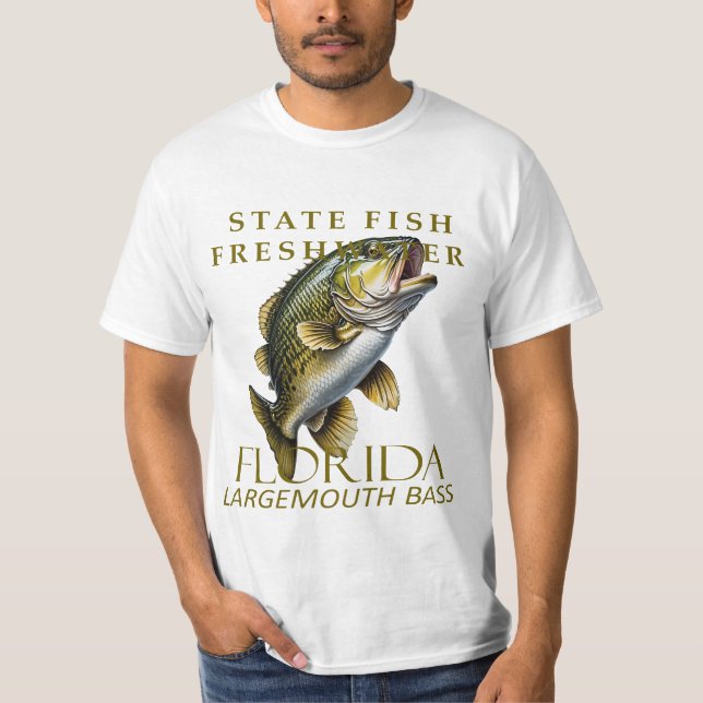 Florida Fresh Water Fish Largemouth Bass T-Shirt (Vorderseite)