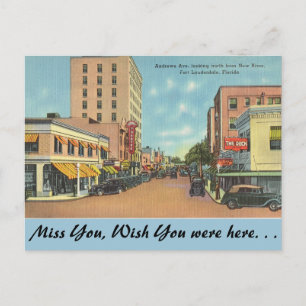 Florida, Ft. Lauderdale, Andrews Ave. Postkarte