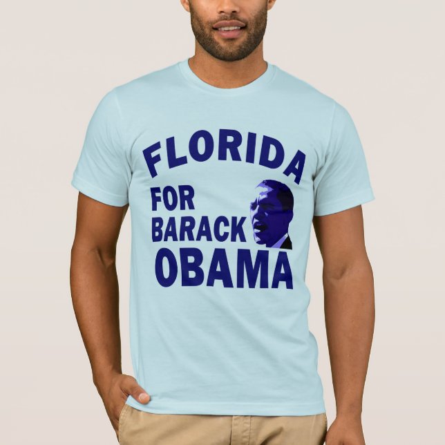 Florida für blauen Staats-T - Shirt Obama (Vorderseite)