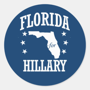 FLORIDA FÜR HILLARY RUNDER AUFKLEBER