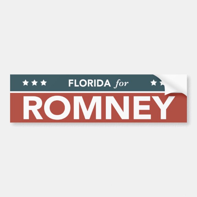 Florida für Mitt Romney Ryan Autoaufkleber (Vorne)