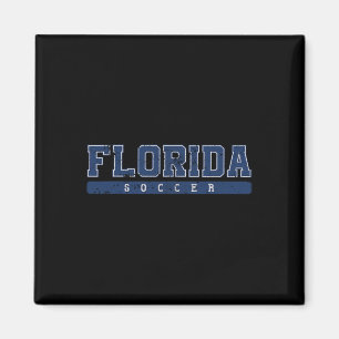 Florida Fußball Blau Vintage Text Magnet