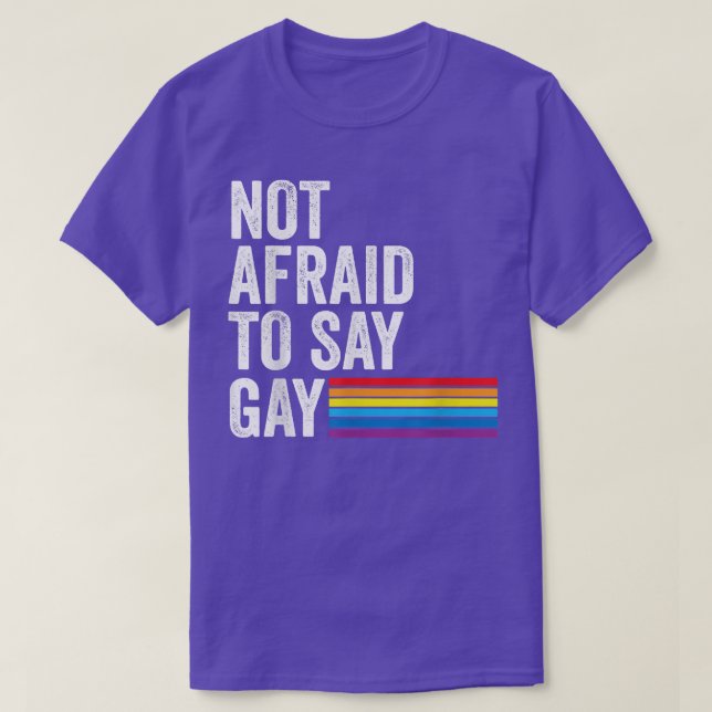 Florida Gay Not Afraid To Say Gay LGBTQ Gay Rights T-Shirt (Design vorne)