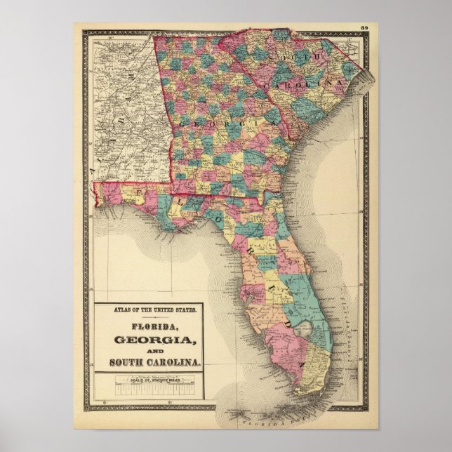 Florida, Georgien und South Carolina 2 Poster (Vorne)