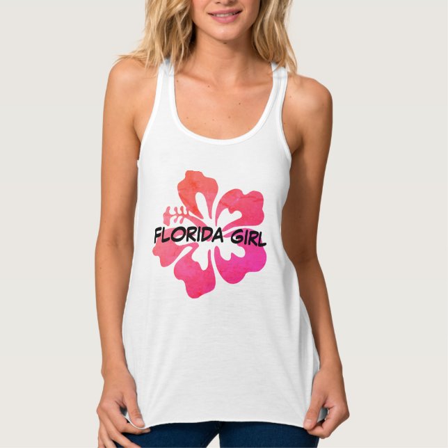 Florida Girl Hibiskus Tank Top (Vorderseite)