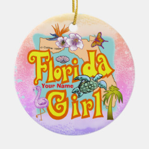 Florida Girl Keramik Ornament