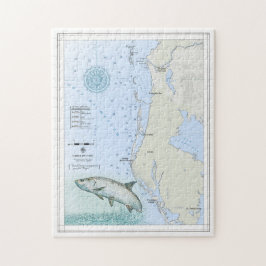 Florida-Golf-Küstenseepuzzlespielkarte Puzzle