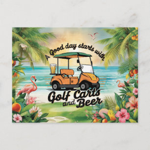Florida-Golfparty lustiger Spruch für Golfer Postkarte