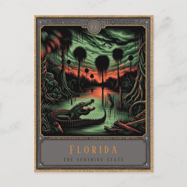 Florida | Gothic Art Postkarte (Vorderseite)