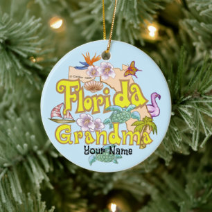 Florida Grandma Keramik Ornament