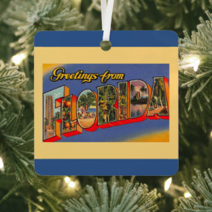 Florida Greetings Ornament Aus Metall