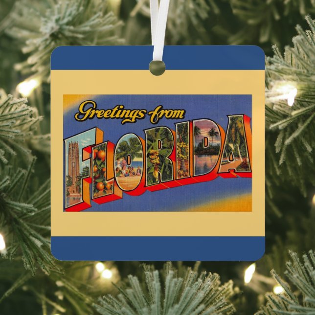 Florida Greetings Ornament Aus Metall (InSitu)