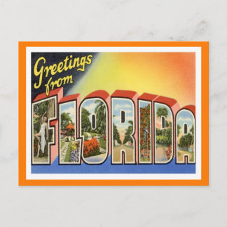 Florida Grüße Vintage Reise Postkarte