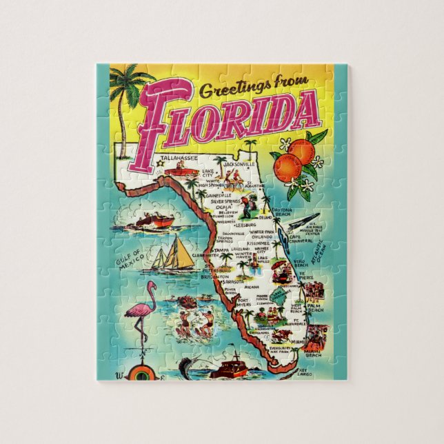 Florida Grußkarte 8x10 Jigsaw Puzzle (Vertikal)