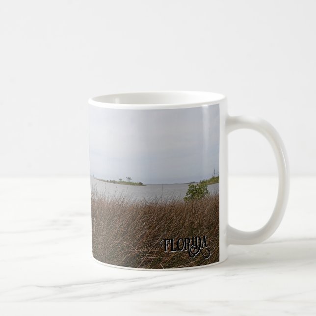 Florida Gulf Beach Das Needlerush Foto verbietet Kaffeetasse (Rechts)
