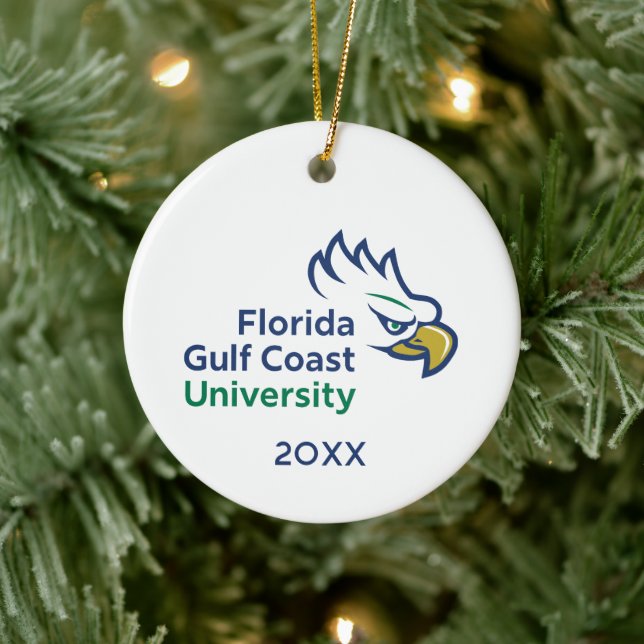 Florida Gulf Coast University Feiertag Keramik Ornament (Baum)