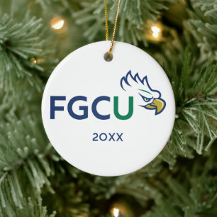 Florida Gulf Coast University Feiertag Keramik Ornament