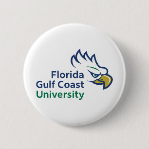 Florida Gulf Coast University FGCU Azul Eagles Button