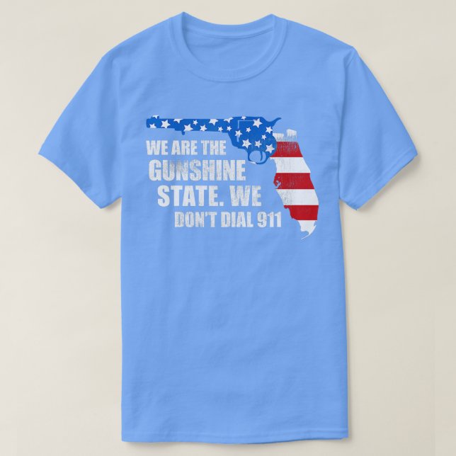 Florida Gunshine Staat FL Gun Owners Geschenk T-Shirt (Design vorne)