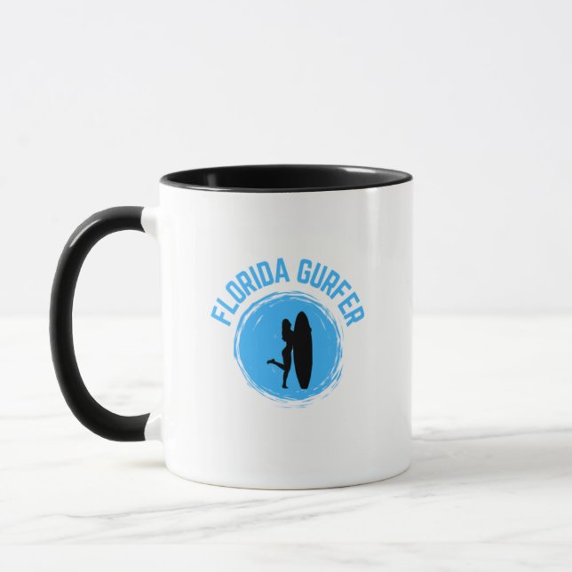 Florida Gurfer (weibliche Surfer) Kaffeemaschine T Tasse (Links)