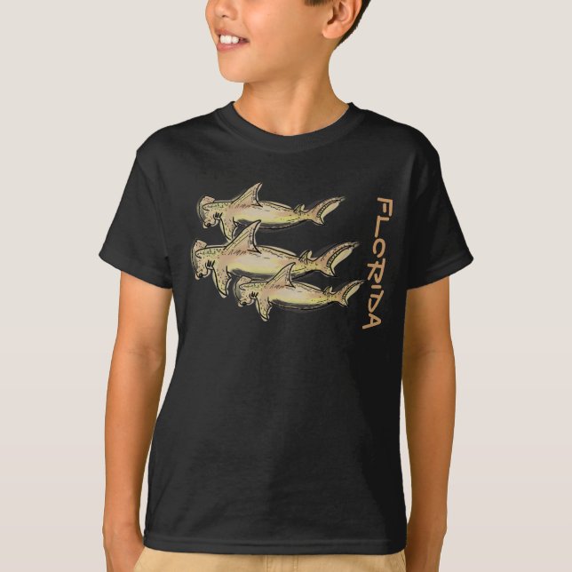 Florida-Hammerhaihaifisch-Jungen-Shirt T-Shirt (Vorderseite)