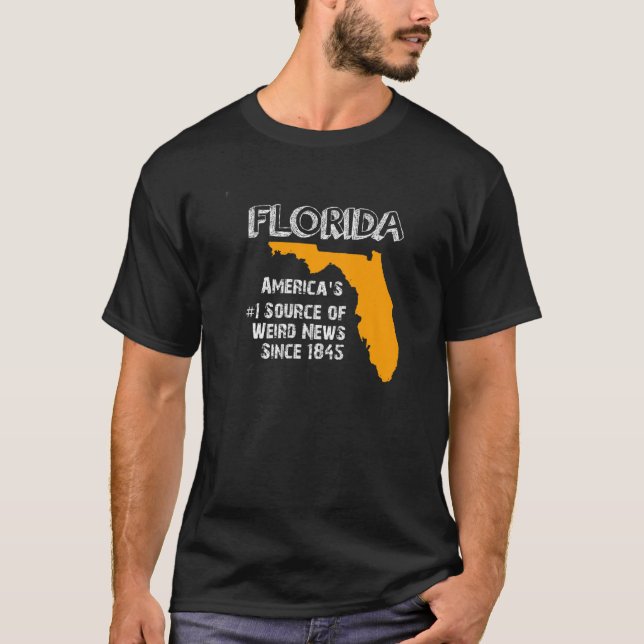 Florida "Hauptstadt der Seltsamen Nachrichten" T-Shirt (Vorderseite)