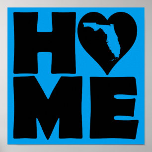 Florida Heim Herz Staat Poster Schild