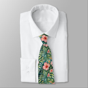 Florida-Hibiskus-Muster Krawatte