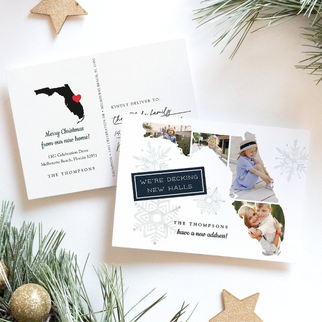 Florida Holiday Moving Ankündigung Postkarte (Von Creator hochgeladen)