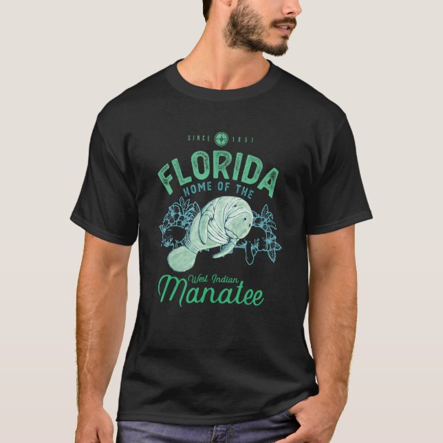 Florida Home Of The Manatee Sea Cow 1 T-Shirt (Vorderseite)