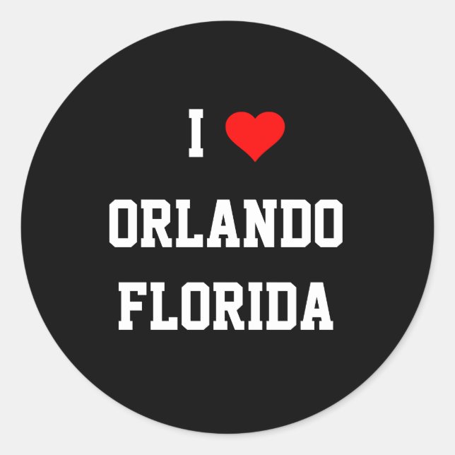 FLORIDA: I Liebe Orlando, Florida Runder Aufkleber (Vorderseite)