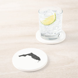 Florida I like it Hier Staat Silhouette Schwarz Sandstein Untersetzer