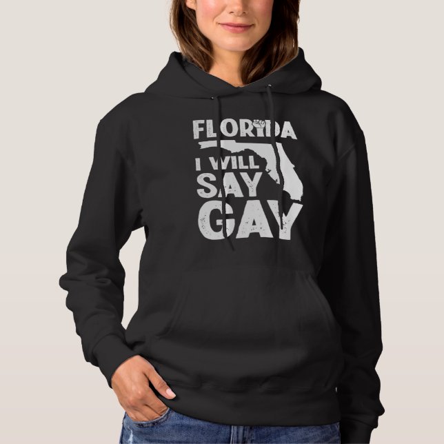Florida I Will Say Gay Pride Queer Rights LGBTQ Al Hoodie (Vorderseite)
