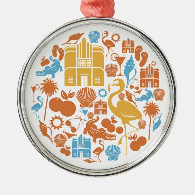 Florida-Ikonen Ornament Aus Metall (Vorne)